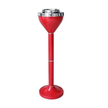 Imagem de Cinzeiro vertical para banheiro, entrada de elevador, sala de estar, escritório coberto, cinzeiro grande para piso externo (vermelho)