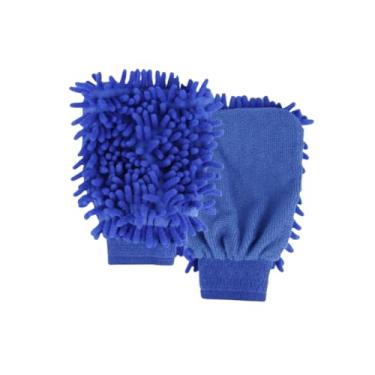 Imagem de Luva de Microfibra para Limpeza Automotiva, Dupla Face com Punho Elástico, para Lavagem e Polimento de Carros e Motos