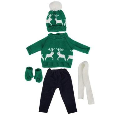 Imagem de Conjunto de roupas de boneca de inverno e Natal para boneca de 18 pole