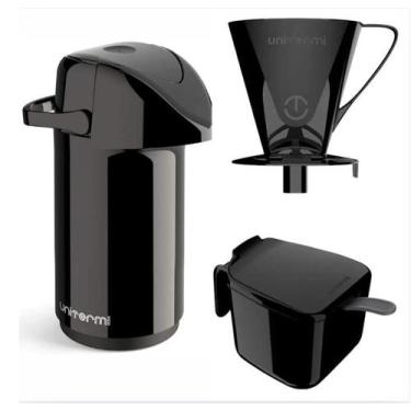 Imagem de Kit Garrafa Térmica PressãoVerona 600ml, com Suporte para Filtro de Ca