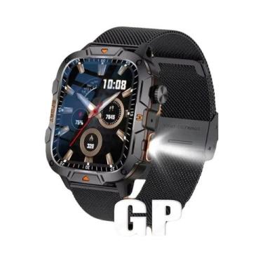 Imagem de Relógio Inteligente Militar Masculino Monitor De Saúde 3ATM À Prova D'