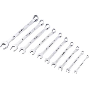 Imagem de Jogo Chave Combinada 6-22mm Cromo Vanádio Cromada Com 10 Peç