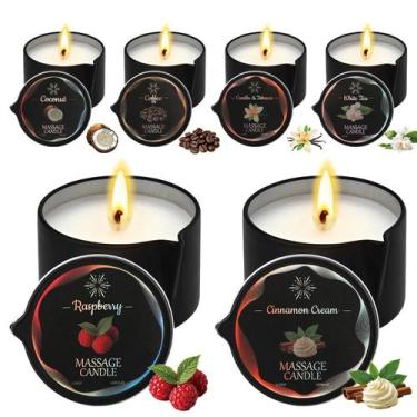 Imagem de Velas de massagem Sariiraw Low Temperature, pacote com 6, 70 mL com ar