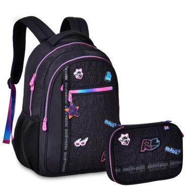 Imagem de Kit Mochila de Costas e Estojo Oficial RAFA e LUIZ RL24019KT-Unissex