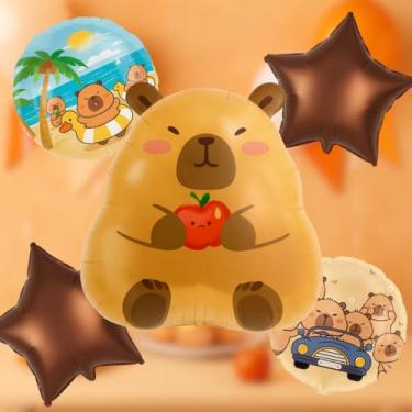 Imagem de Kit Cartelado Capivara 3D – 25 Modelos Temáticos (1 Unidade por Cartelado) – Decoração de Festa, Painel e Mesa Infantil – Foil Premium Luma Festas (Kit Cartelado Capivara Maçã)