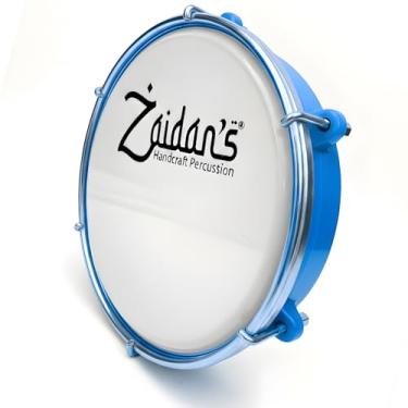 Imagem de Zaidan’s Tamborim 6” Pele Leitosa – ABS leve (290g), Pele Nylon, Altura 4,5 cm, Acompanha Chave de Afinação – Cores: Azul, Verde, Amarelo, Preto e Vermelho – Para Samba, Carnaval e Fanfarras (Azul)
