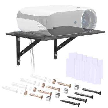 Imagem de Homakover 1 pacote com prateleira flutuante para projetor de acrílico, prateleiras para leitores de DVD para suporte de parede, prateleira de suporte de parede de roteador para leitores de DVD, caixas