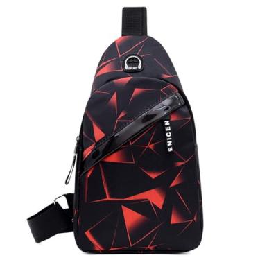 Imagem de Mochila de ombro, bolsa mensageiro, ajustável, portátil, masculina, caminhada, esportes, Multicolorido 3, Large, Estilo 3