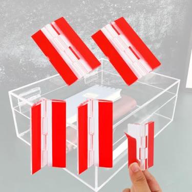 Imagem de 4 peças dobradiça acrílica dobradiça de plástico transparente dobradiça de plástico transparente dobradiça de piano contínua ferramentas de dobradiça dobrável autoadesiva para armário gaveta móveis