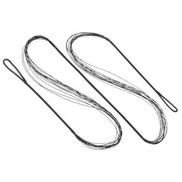 Imagem de Substituição de corda de laço, corda de arco recurva de 12 fios para arco recurvo tradicional AMO de 139,7 cm, preto