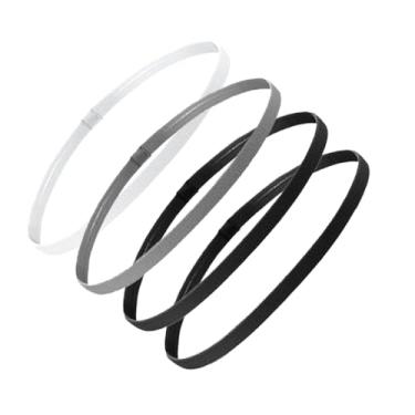 Imagem de Bandanas finas para mulheres – 4 peças – Faixas de cabelo antiderrapantes para mulheres faixas elásticas esportivas para homens