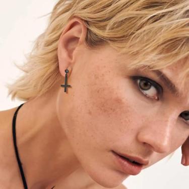 Imagem de Brincos de argola masculinos e femininos, One Size, Aço inoxidável, Sem pedra preciosa