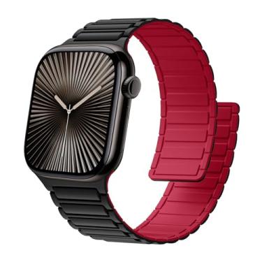 Imagem de Pulseira magnética para Apple Watch séries 11/10/9/8/7/6/5/4/3/SE/2nd/Ultra 3 de 49 mm, 46 mm, 45 mm, 44 mm, 42 mm, 41 mm, 40 mm, 38 mm, 40 mm, 38 mm, 49 mm, 46 mm, 46 mm, 46 mm, 46 mm, 46 mm, 46 mm