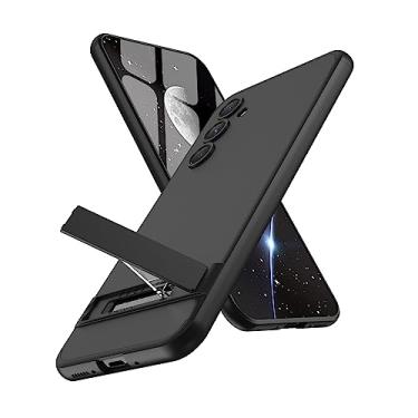 Imagem de LEMAXELERS Capa para Samsung A54 5G. Capa para Galaxy A54 5G Ultra Fina de Corpo Inteiro Premium Fina À Prova de Choque Capa Rígida Plástico Antiarranhões para Samsung Galaxy A54 5G. 3 em 1 Preto AR