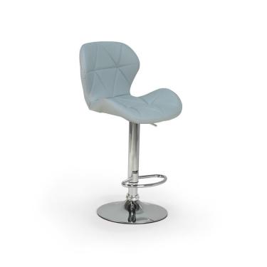 Imagem de Banqueta Alta Slim Estofada Giratória Com Regulagem De Altura - Cinza