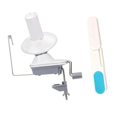 Imagem de Baoblaze Máquina manual de enrolar lã, ferramenta de enrolamento de linha, fácil de usar, eficiente, multiuso, manivela manual, enrolador de linha