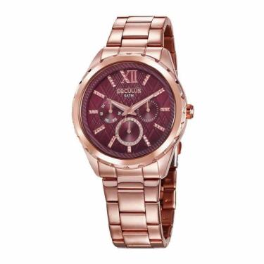 Imagem de Relógio Seculus Feminino Multfunção Rosê 35004Lpsvrs1-Feminino