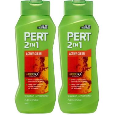 Imagem de Shampoo e condicionador Pert 2 em 1 Active Clean 750 ml x2