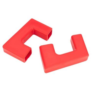 Imagem de Generic 2 peças de para ganchos de reboque, acessórios para carro, mangas vermelhas para ganchos de reboque para instalação simples, peças de reposição