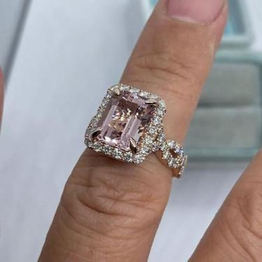 Imagem de Anel de noivado feminino zircônia cúbica aliança de casamento aniversário dia dos namorados dia das mães joia presente para ela