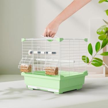 Imagem de Gaiola de viagem para pássaros de 30 cm, gaiola portátil para papagaios, transportador temporário de pássaros, leve, respirável, fácil de transportar e limpar, para passeios diários, viagens curtas,