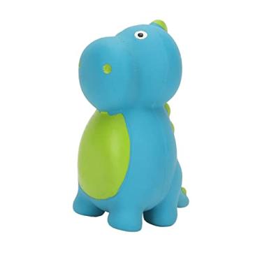 Imagem de Naroote Brinquedo de Cachorro de Dinossauro Estridente Brinquedo Animal de Látex Fofo para Aliviar a Ansiedade e Fortalecer o Vínculo para Animais de Estimação (Espinossauro Ciano)