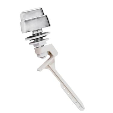 Imagem de CaoXiong Alavanca de descarga da alça do vaso sanitário, botão de pressão do tanque, substituição da alça do tanque do vaso sanitário para montagem lateral universal da alavanca de viagem do vaso