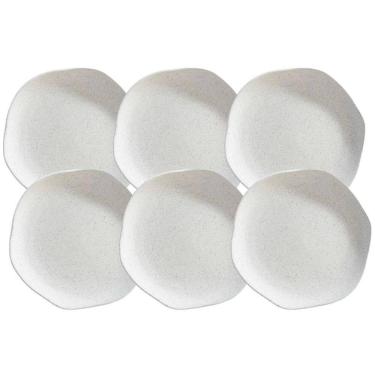 Imagem de Jogo De Pratos Sobremesa 20Cm Kit 6 Pçs Orion Offwhite