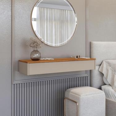 Imagem de Penteadeira Com Gaveta Console Telecópica(Cedro/Off White)