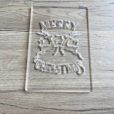 Imagem de Modelos de fresadora de lanterna de Natal, guia de acrílico para fresa de 20 cm para escultura em madeira festiva (Feliz Natal)