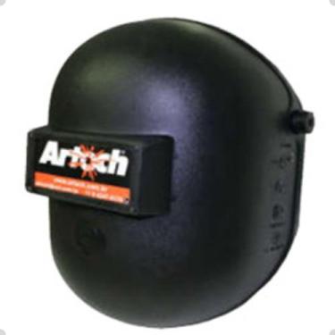 Imagem de Mascara Solda Capacete Vidro fixo Lente Clara/Escura Artoch