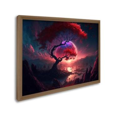 Imagem de Quadro Decorativo Paisagem Anoitecer e Penhasco 1 Tela 80x120 para Sal