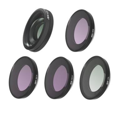 Imagem de Conjunto de filtros para Insta360 Go Ultra, grande-angular/CPL/densidade neutra filtros de vidro HD multirevestidos, pacote com 5 (grande-angular, CPL, ND8, ND16, ND32)