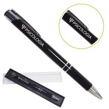 Imagem de Caneta Personalizada Coloridas Cursos Metal Profissional Psicologia - 