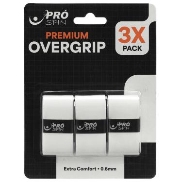 Imagem de Overgrip Pró Spin Extra Comfort Com 03 Unidades Branco
