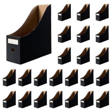 Imagem de Odowalker Porta-revistas de papelão preto com 24 peças