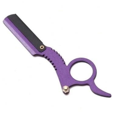 Imagem de Navalha Navalhete De Dedos Aço Inox Alta Precisão Preto Profissional -