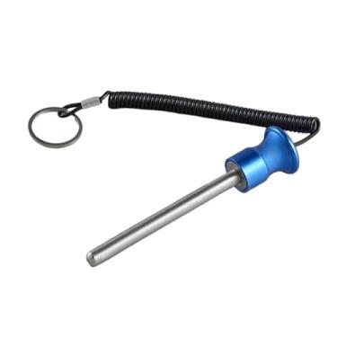 Imagem de oshhni Pino de inserção para pilha de pesos de 8 mm, peça de reposição para exercícios, pino de liberação rápida para uso em garagem, academia ou qualquer, Azul
