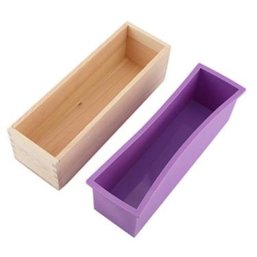 Imagem de AUNMAS Molde Retangular de Silicone, Kit de Molde de Sabão de Silicone para Sabonete Artesanal Caseiro, Suprimentos para Fabricação de Velas de Muffin de Chocolate, Design Destacável