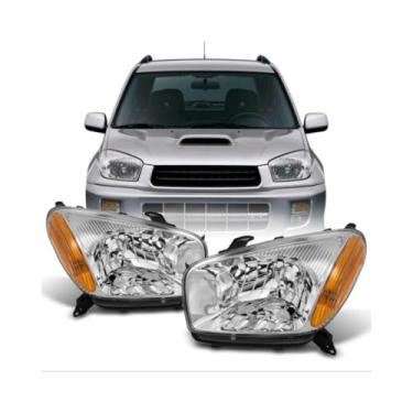 Imagem de Lâmpada esquerda direita LED luz diurna frontal LED conjunto de farol lâmpada de canto ampla compatível com RAV4 2001-2003