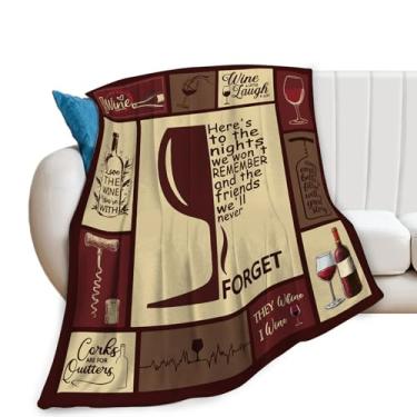 Imagem de Cobertor de vinho tinto, cobertor de taças de vinho, cobertores de flanela de lã para meninas, mulheres, homens, amantes de adultos, roupa de cama macia, presente para sofá-cama, escritório, decoração