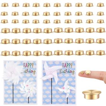 Imagem de 60 peças de mini rolamentos giratórios de metal para artesanato faça você mesmo cartões de papel scrapbooking, rotação de 360° mecanismo giratório suave para fazer joias, decoração de unhas