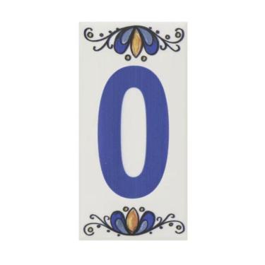 Imagem de Número Residencial Cerâmico Gabriela 15cm Número N°0