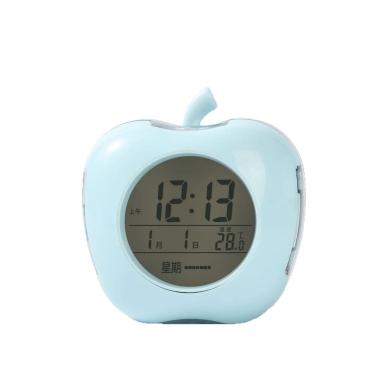 Imagem de Despertador digital LED em forma de maçã com disco de mudança de cor