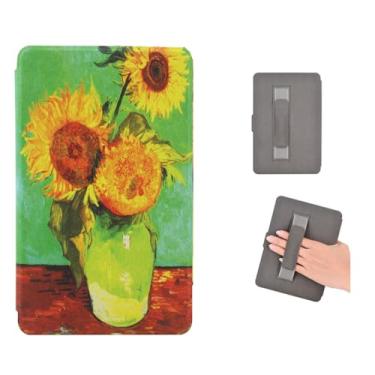 Imagem de Akacy Capa com padrão pintado com alça para o novo Kindle de 7 polegadas (12ª geração - edição 2024), capa protetora leve para Kindle 2024 Edition 12ª geração e-reader (29)