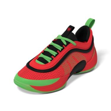 Imagem de adidas Tênis de basquete infantil unissex D.o.n Issue 6, Vermelho lúcido/verde gritante/preto, 6.5 Big Kid