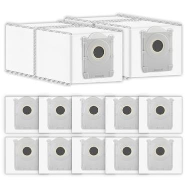 Imagem de (Pacote com 12) Sacos de pó de substituição X8 PRO OMNI compatíveis com ECOVACS DEEBOT X8 PRO OMNI/ T80 Omni/ T30C Omni/ X9 Pro Omni/ T50 MAX PRO Omni/ T50 PRO Omni Robot Vacuum, sacos de vasilha