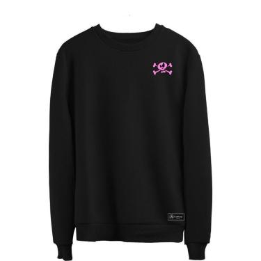 Imagem de Blusão Moletom Rock And Roll Masculino e Feminino Personalizado sem Capuz gola Redonda-Unissex