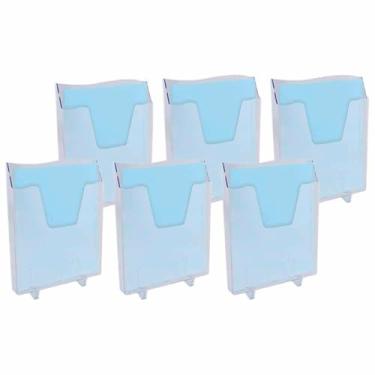 Imagem de 6 Expositor Quadro De Avisos Escritório Plástico A4 Cristal