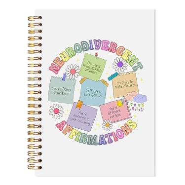 Imagem de LADOCK Caderno espiral de saúde mental neurodiversidade, diário inspirador para autismo TDAH, suprimentos especiais para sala de aula de educação SPED, presentes para professores de autismo, presentes